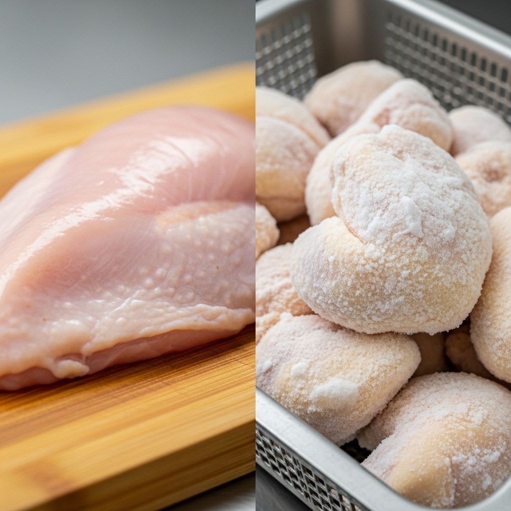 Perbandingan kualitas tekstur dan kesegaran ayam potong fresh daily Tricik Cengkareng dengan ayam beku frozen untuk pasokan restoran B2B