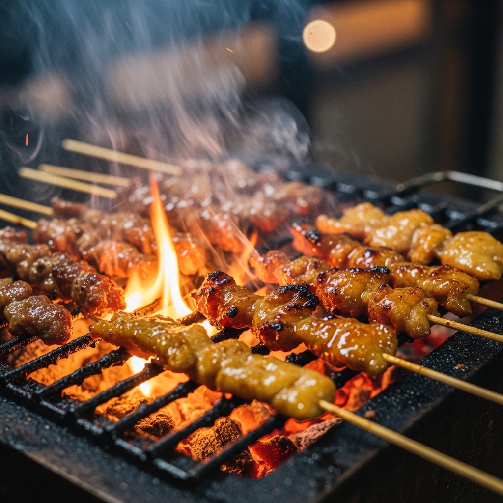 Sate brutu tunggir dan kulit ayam segar dari Tricik Cengkareng untuk menu angkringan malam dengan HPP rendah di pasar B2B