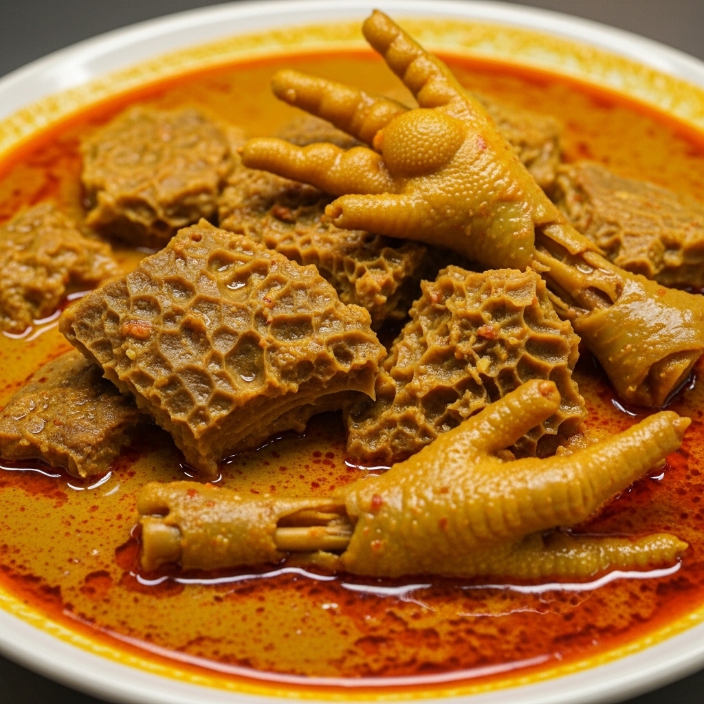 Substitusi menu gulai tunjang kikil sapi dengan campuran ceker ayam mentah segar Tricik Cengkareng untuk efisiensi HPP restoran Padang B2B