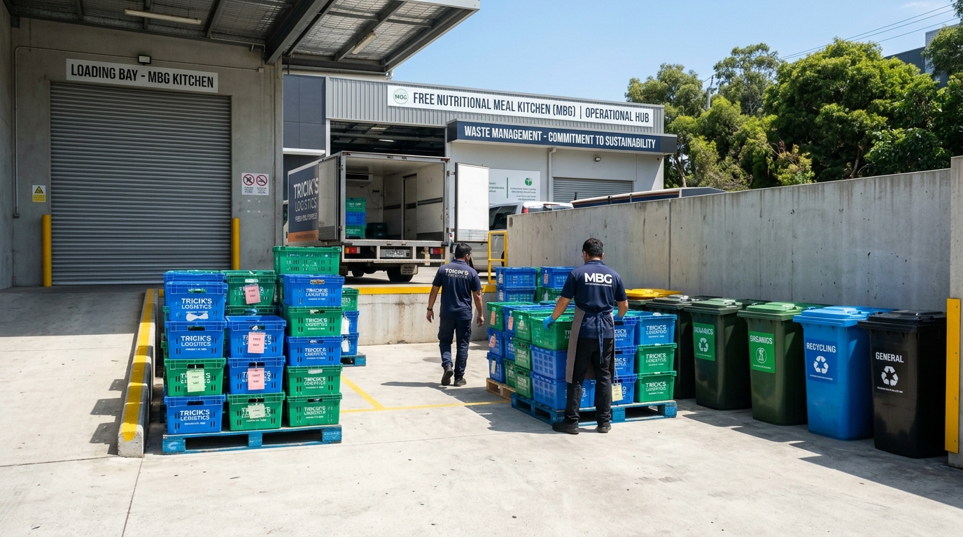 Efisiensi manajemen limbah Dapur MBG dengan mengurangi sampah plastik kotor menggunakan keranjang crate industri dari logistik Tricik Cengkareng
