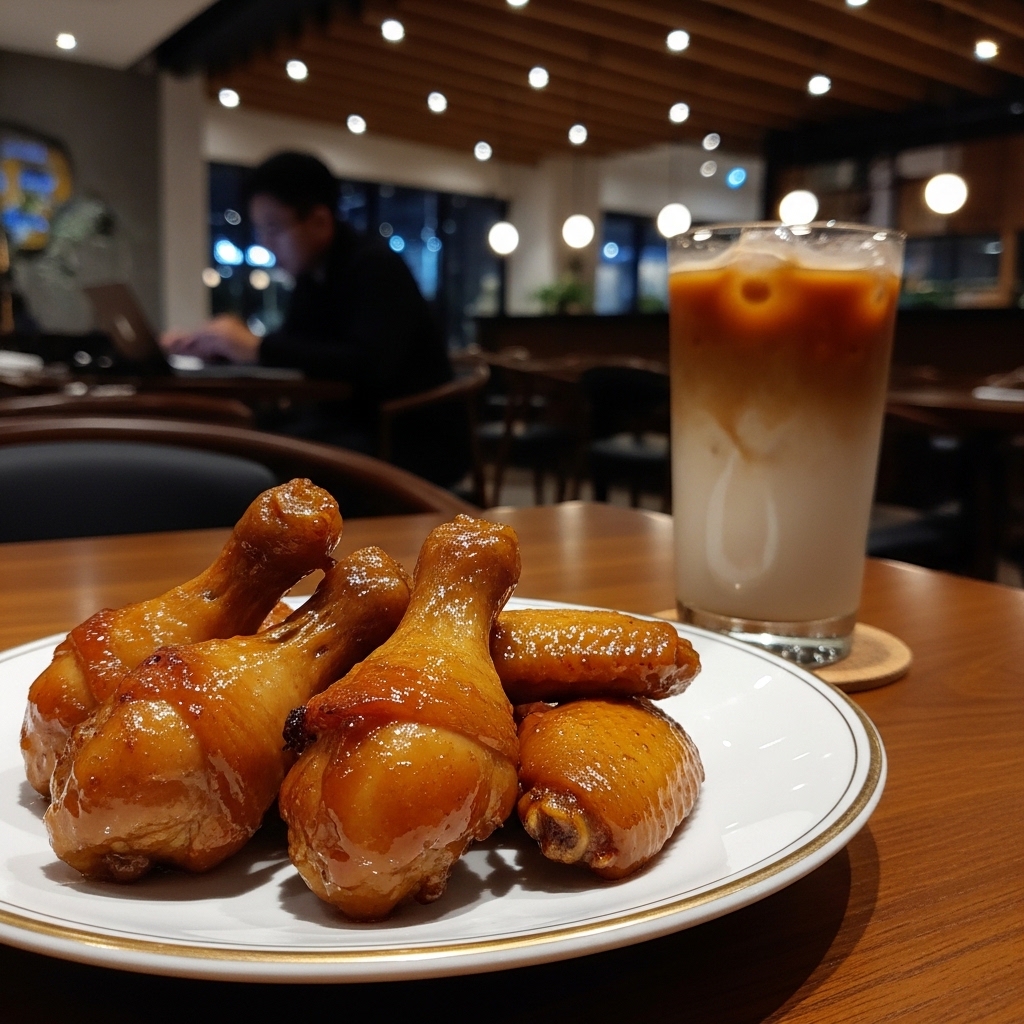 Ide variasi menu snack sayap ayam drumette dan wingette menggunakan ayam potong segar Tricik Cengkareng untuk coffee shop.