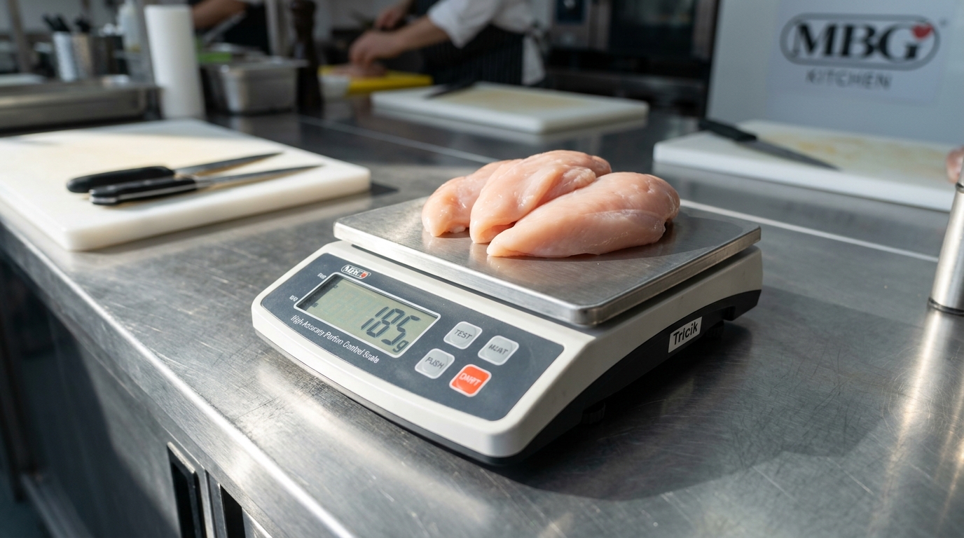Perlindungan aset sensor timbangan digital porsi Dapur MBG dari kerusakan air berkat penggunaan ayam segar kesat pasokan B2B Tricik