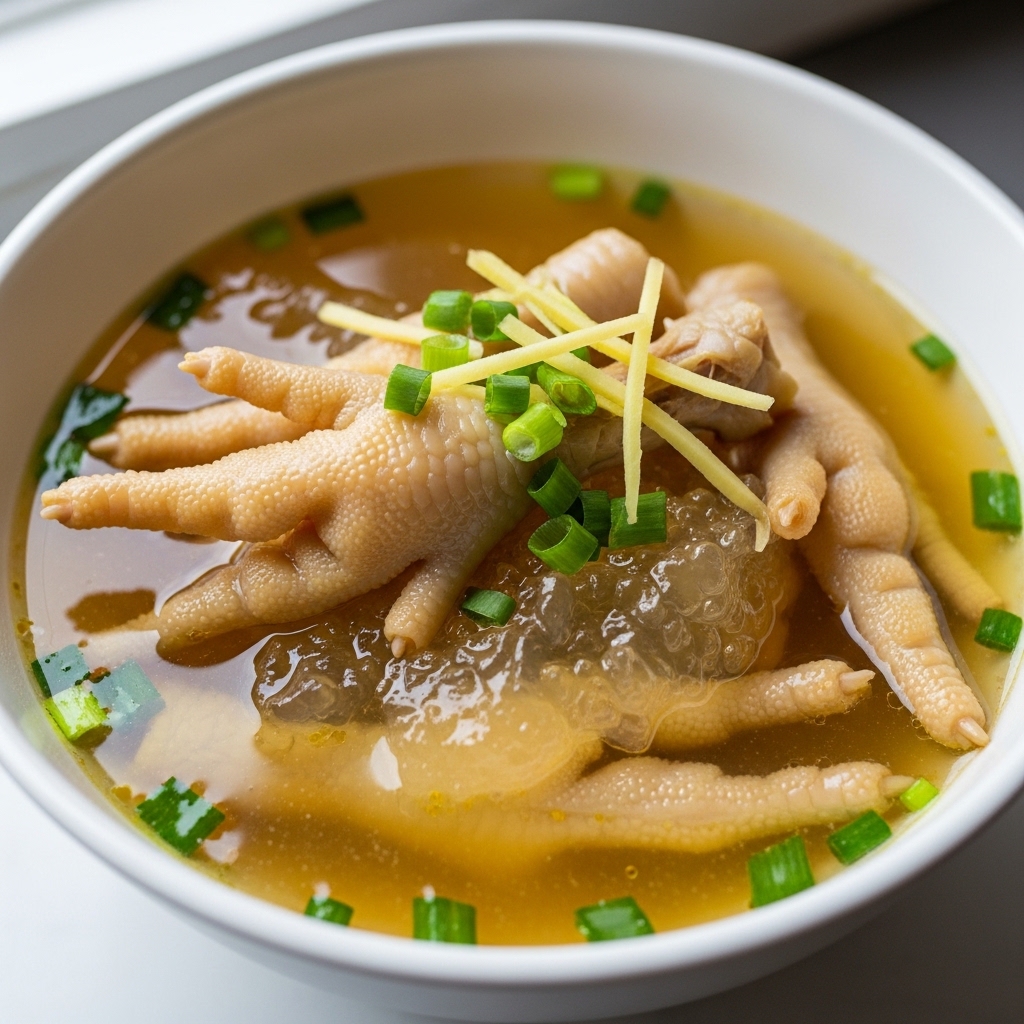 Sup ceker ayam segar Tricik Cengkareng yang telah dibersihkan sebagai makanan tinggi kolagen alami untuk rahasia awet muda dan kesehatan kulit B2B B2C