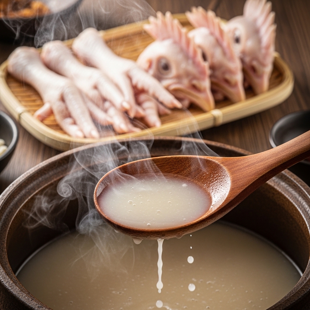 Ceker dan kepala ayam segar Tricik sumber kolagen alami untuk kaldu ramen kental