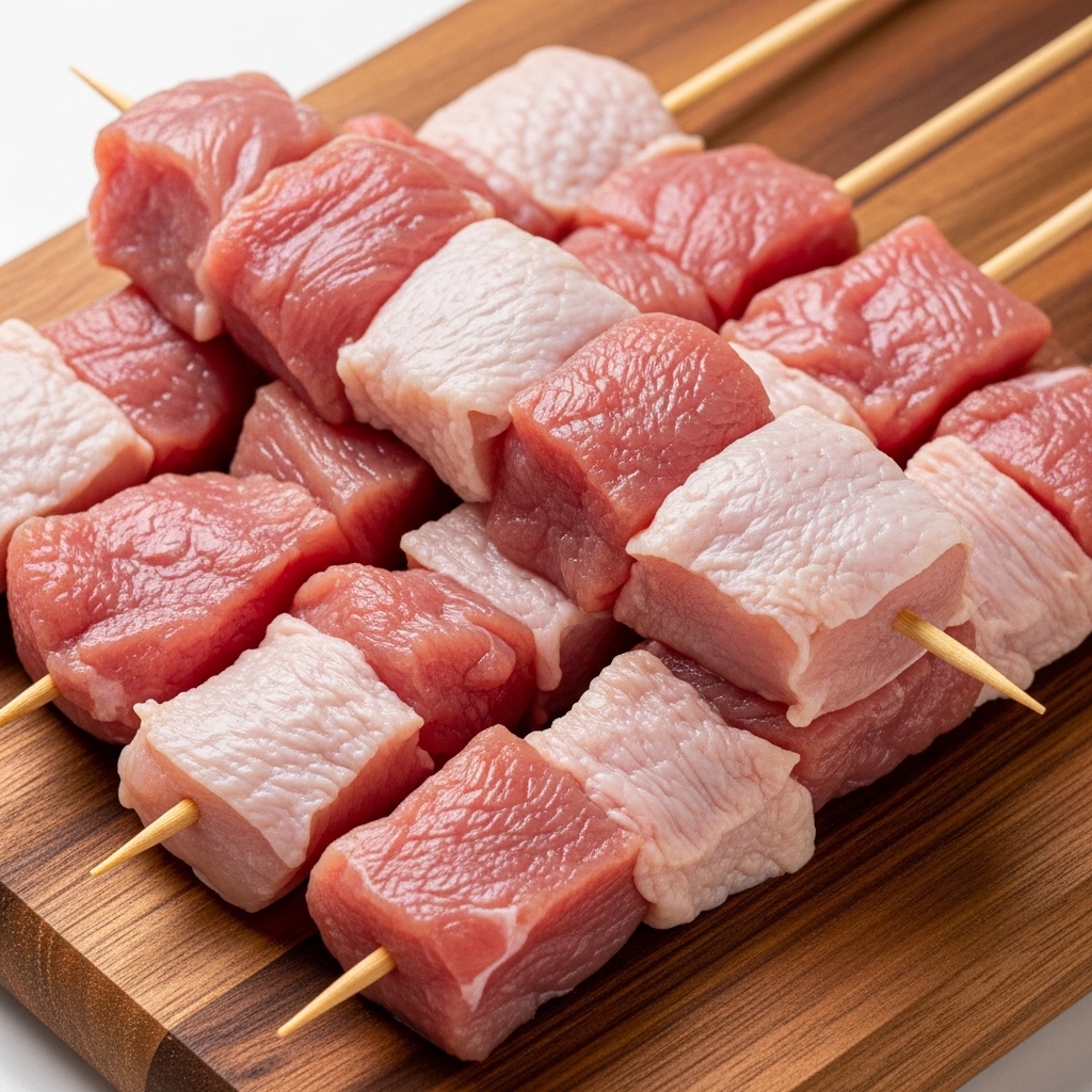 Potongan daging sate ayam premium dari boneless paha skinless segar Tricik Cengkareng untuk restoran sehat B2B