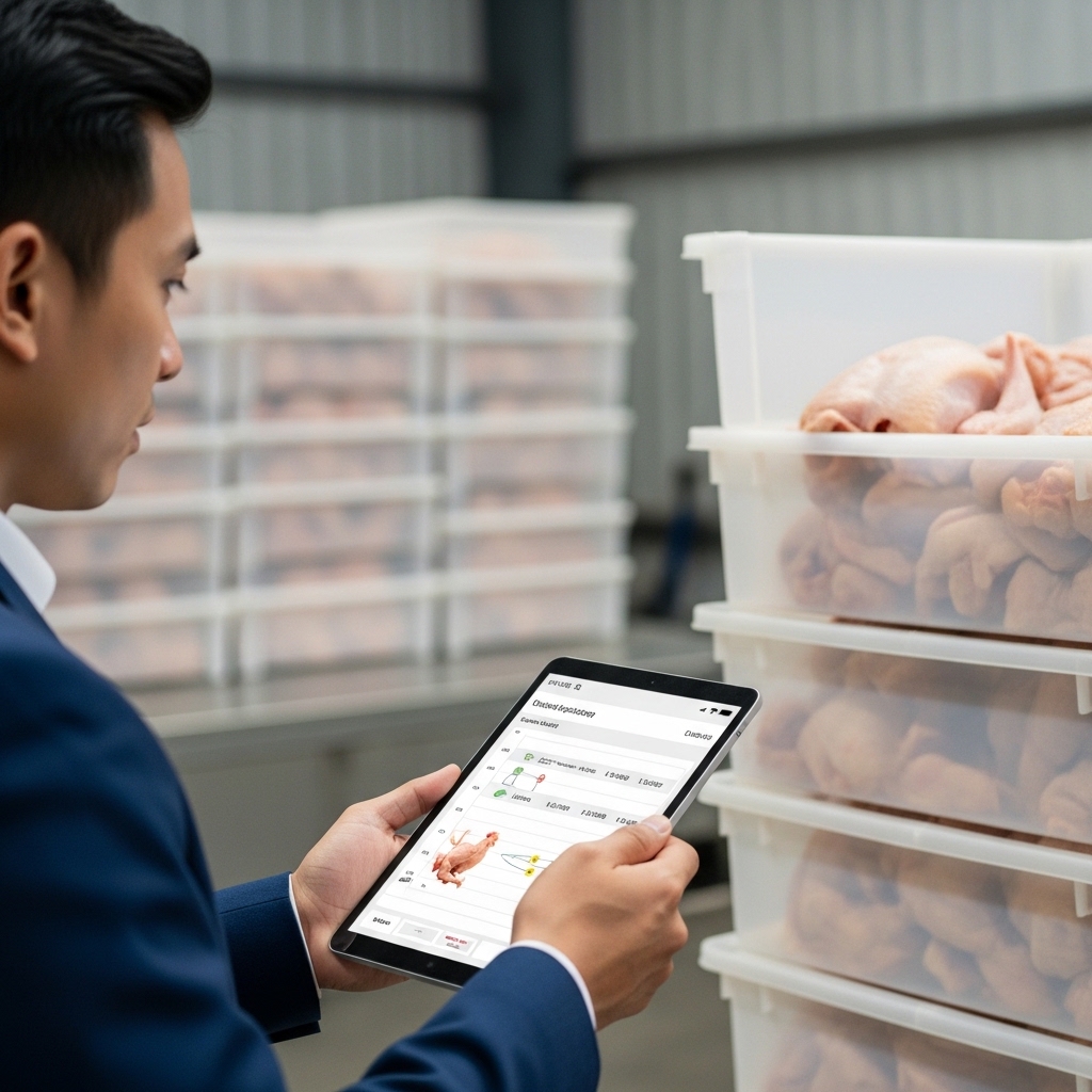 Transparansi harga pasar broker harian untuk pasokan ayam potong segar B2B dari distributor Tricik Cengkareng guna efisiensi HPP restoran