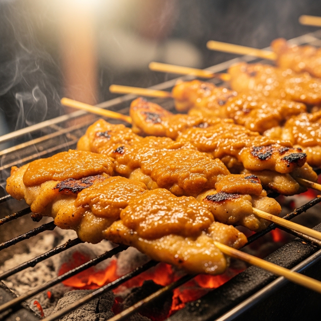 Ayam bakar bumbu kacang berkerak karamel tebal menggunakan karkas segar pasokan Tricik Cengkareng untuk warung tenda B2B