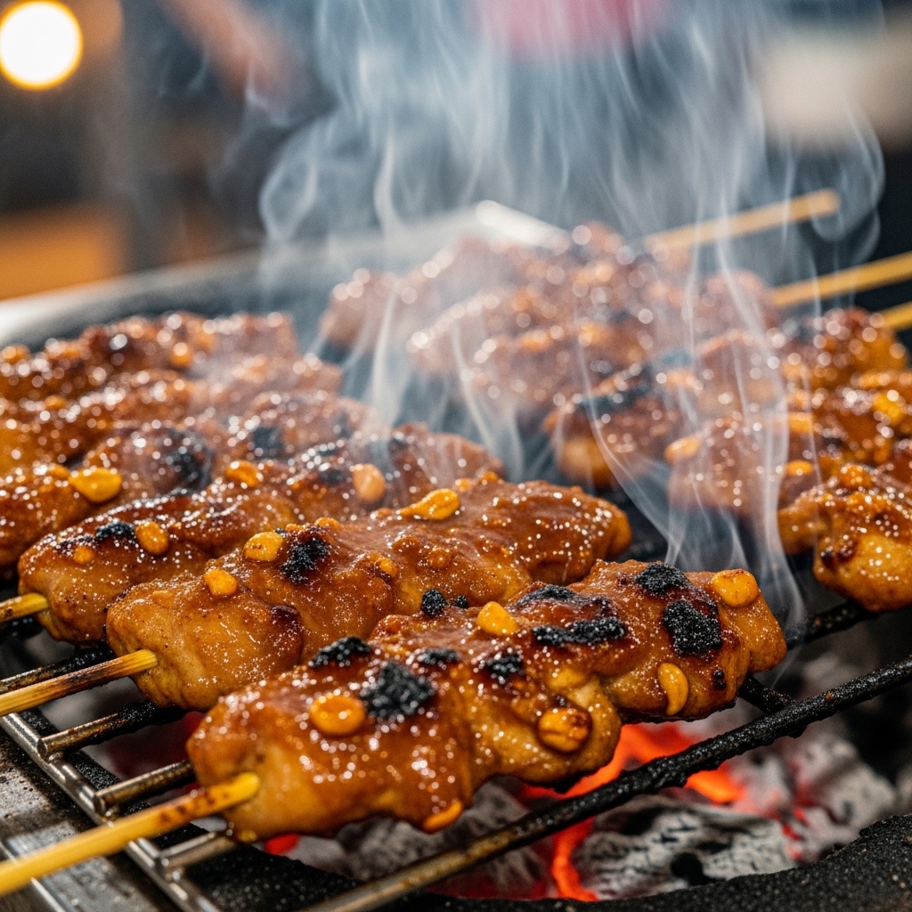 Ayam bakar bumbu kacang Madura dengan kerak karamel tebal menggunakan karkas segar dari Tricik Cengkareng untuk bisnis B2B.