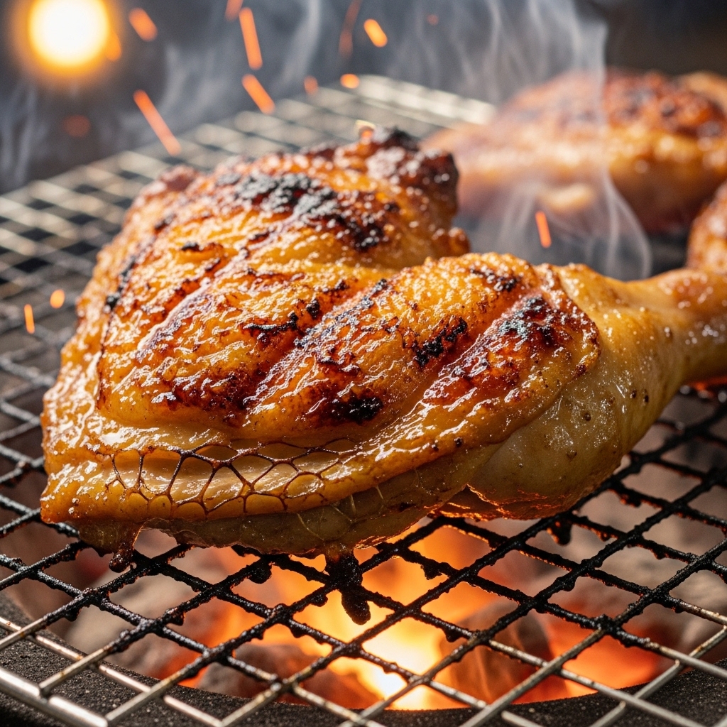 Estetika porsi ayam bakar kecap gerobakan dengan kulit mulus anti sobek menggunakan karkas fresh daily Tricik Cengkareng untuk restoran B2B