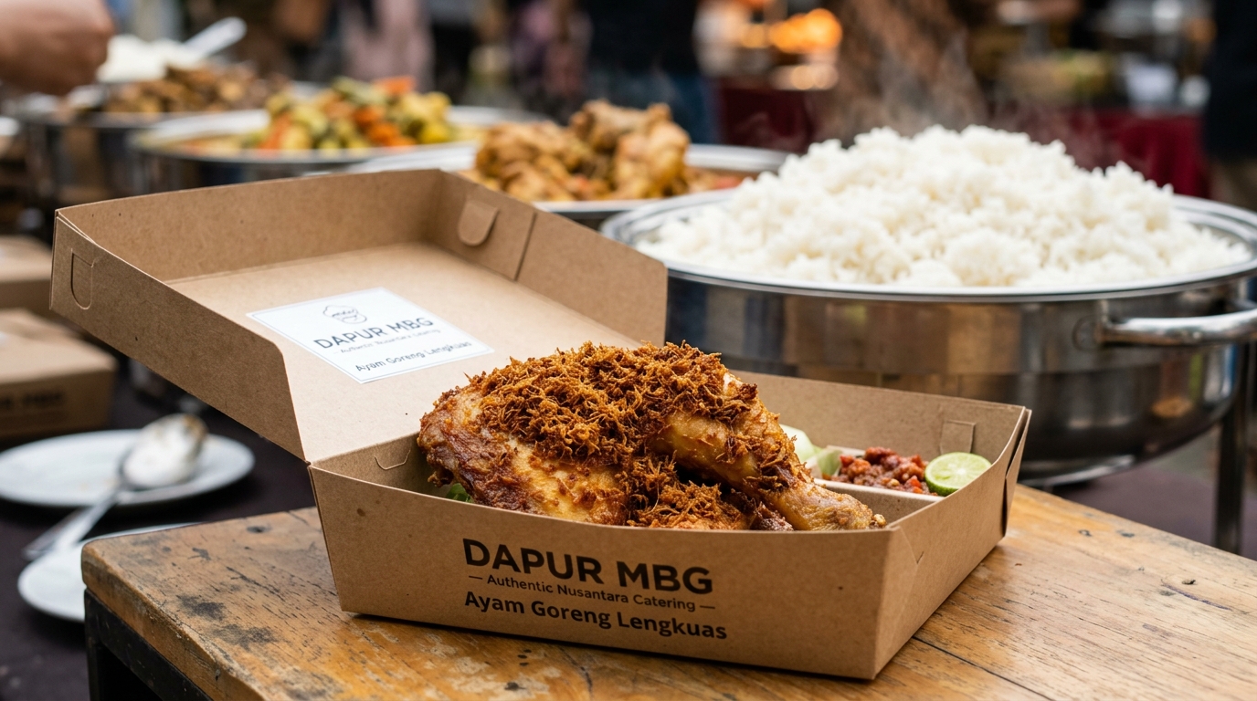 Potongan ayam goreng lengkuas dengan bumbu menempel kuat berkat penggunaan karkas segar bebas air es dari Tricik Cengkareng untuk menu Dapur MBG