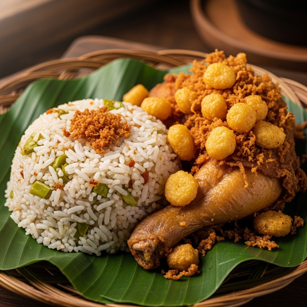 Porsi ekonomis ayam goreng laos parting 14 untuk lauk Nasi Megono dari pasokan karkas segar Tricik Cengkareng B2B.