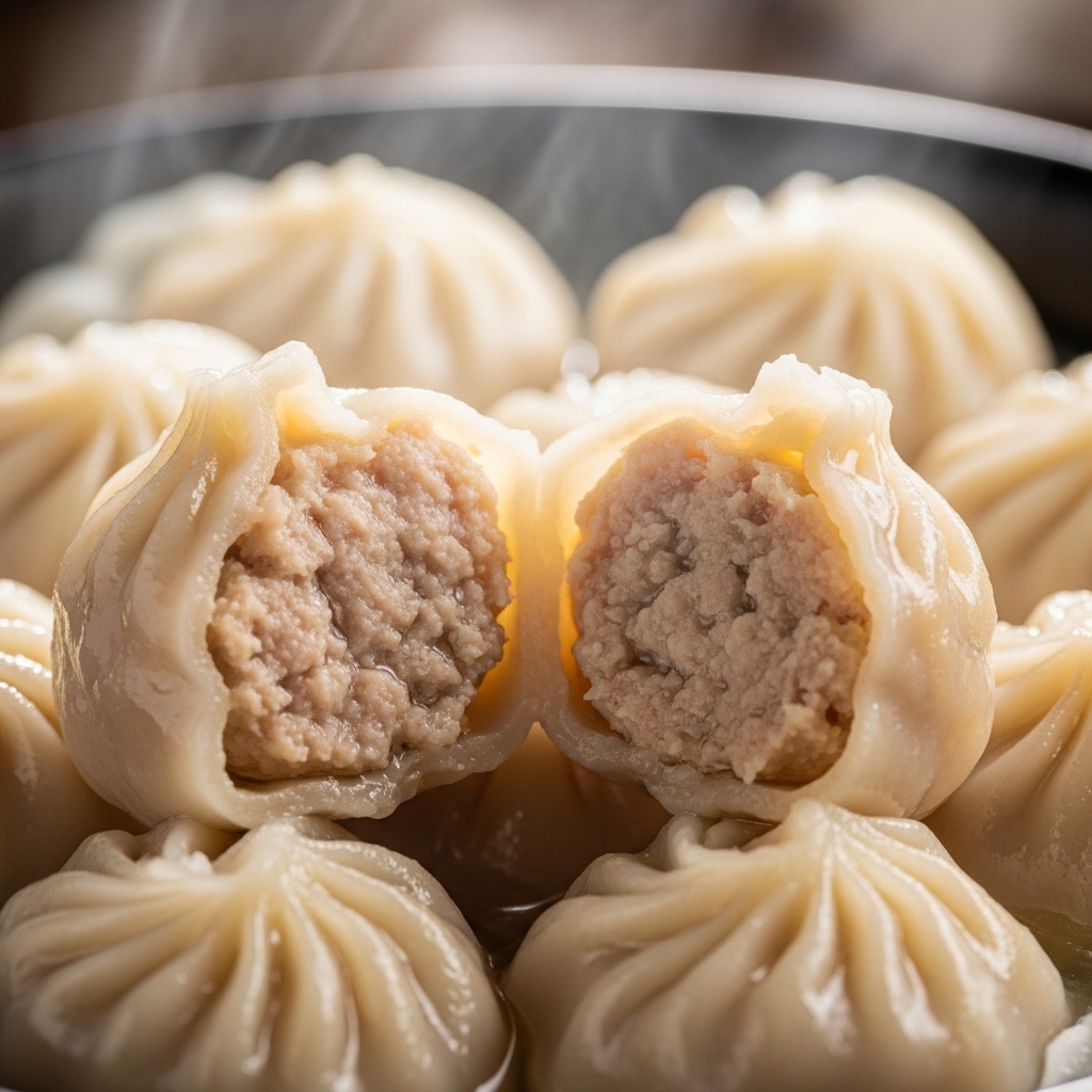 Isian gilingan daging karkas ayam segar anti pecah untuk pangsit rebus mie ayam dari pasokan Tricik Cengkareng B2B.