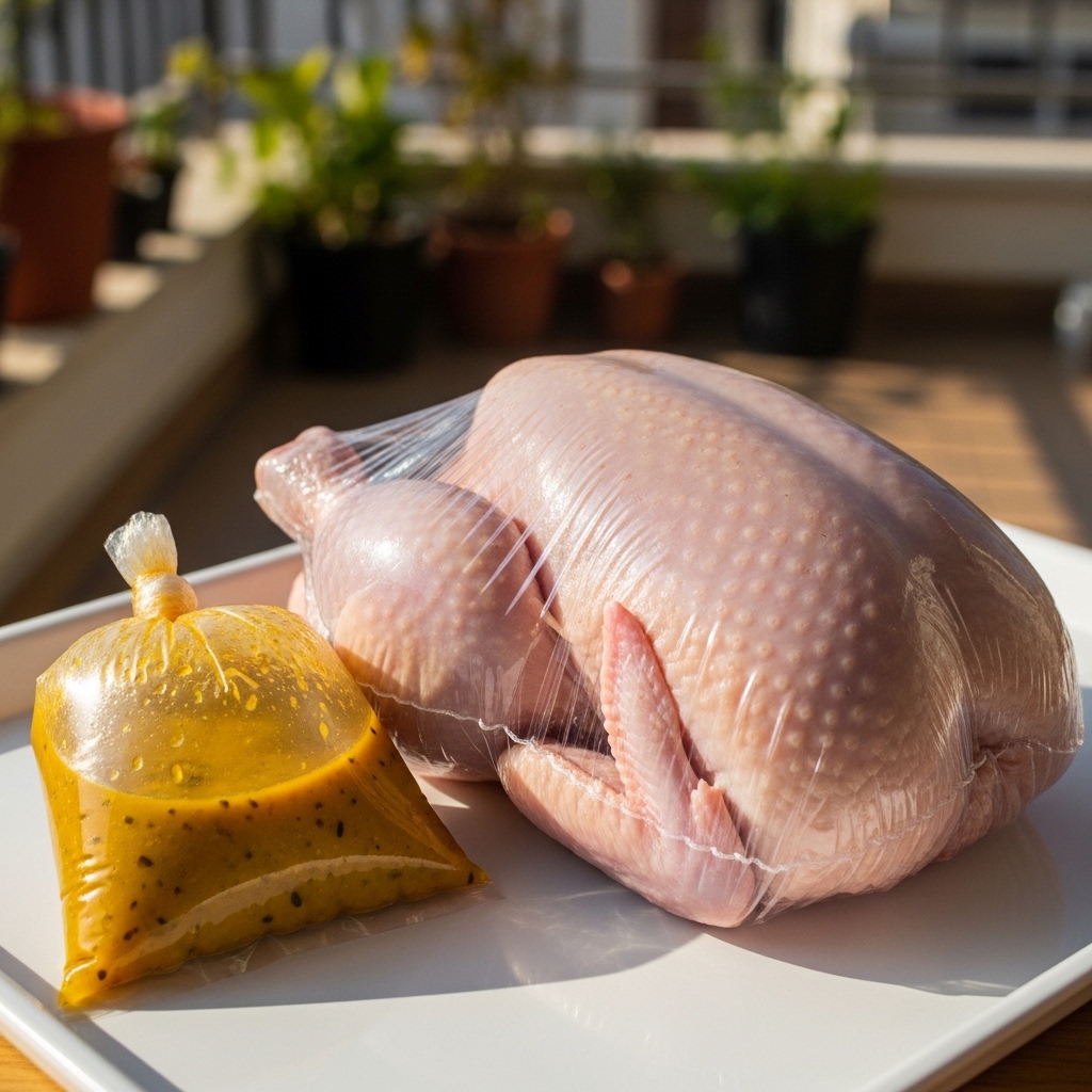 Paket bundling karkas ayam utuh segar dan bumbu ungkep kuning untuk agen reseller B2C pasokan Tricik Cengkareng.