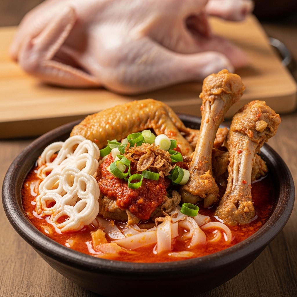 Porsi seblak pedas topping tulang rangu dan sayap menggunakan sisa karkas ayam utuh segar Tricik Cengkareng untuk menekan HPP bisnis kuliner B2B